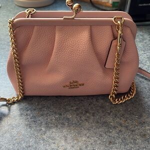 Mini kiss lock coach bag